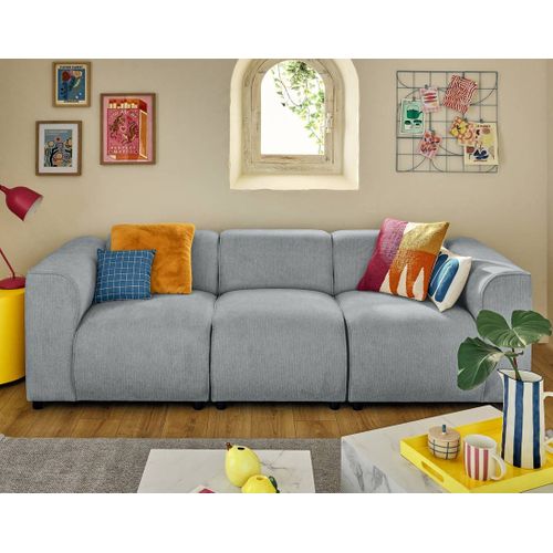 Suaro - Canapé Modulable 3 Places En Tissu Texturé