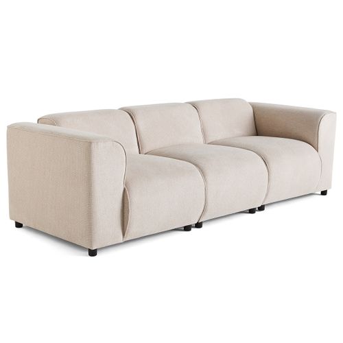 Suaro - Canapé Modulable 3 Places En Tissu Texturé