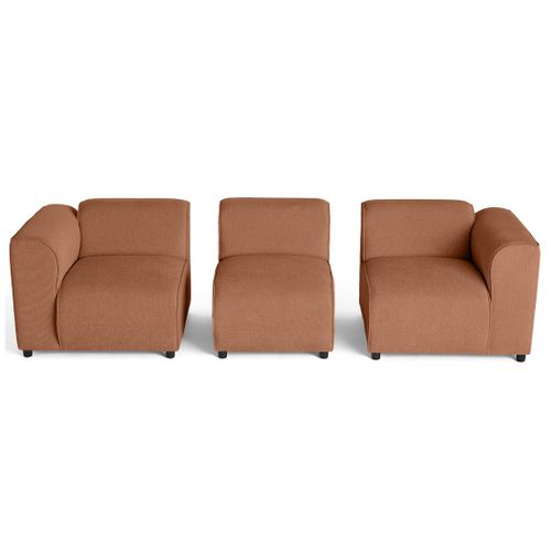 Suaro - Canapé Modulable 3 Places En Tissu Texturé