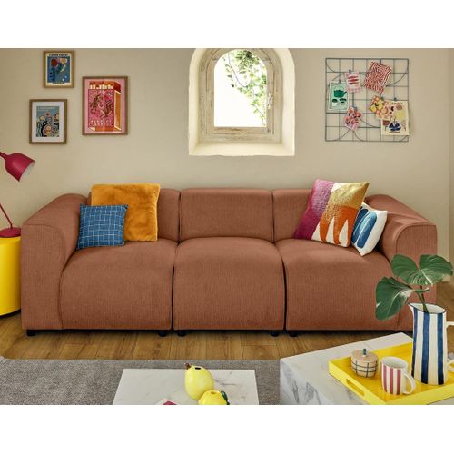 Suaro - Canapé Modulable 3 Places En Tissu Texturé