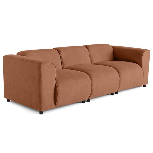 Suaro - Canapé Modulable 3 Places En Tissu Texturé