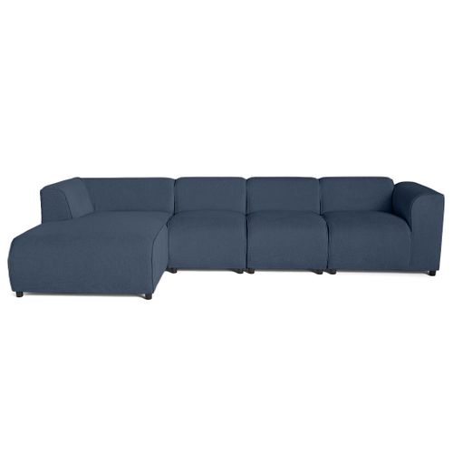 Suaro - Canapé Modulable D'angle Gauche 5 Places En Tissu Texturé