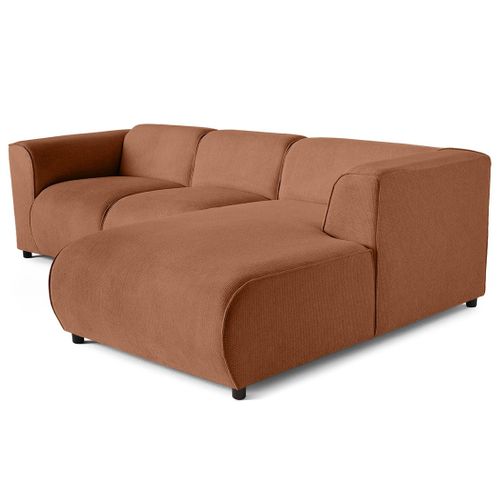 Suaro - Canapé Modulable D'angle Droit 4 Places En Tissu Texturé