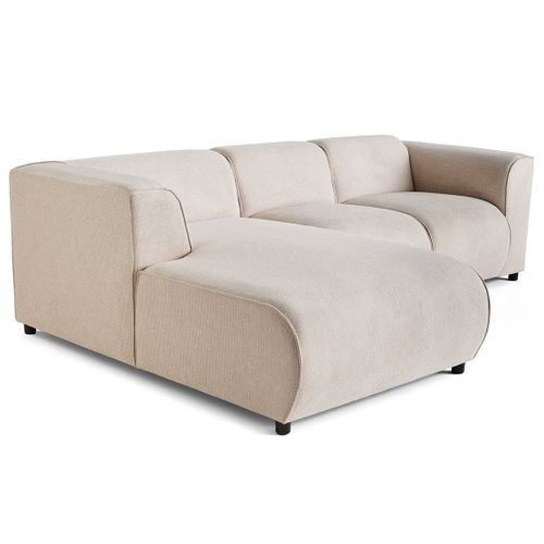 Suaro - Canapé Modulable D'angle Gauche 4 Places En Tissu Texturé