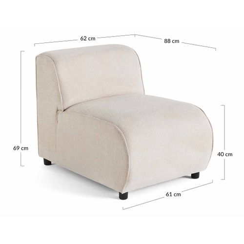 Suaro - Module D'assise Sans Accoudoirs En Tissu Texturé