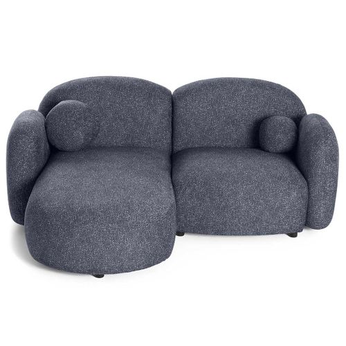 Velris - Canapé D'angle Gauche 3 Places En Tissu Moucheté