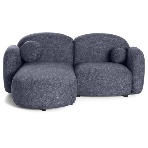 Velris - Canapé D'angle Gauche 3 Places En Tissu Moucheté