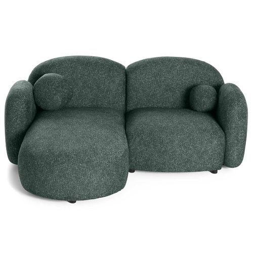 Velris - Canapé D'angle Gauche 3 Places En Tissu Moucheté