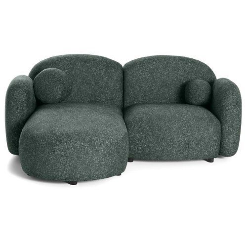 Velris - Canapé D'angle Gauche 3 Places En Tissu Moucheté