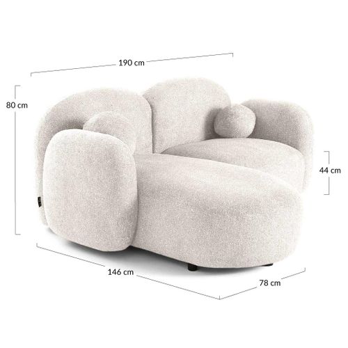 Velris - Canapé D'angle Gauche 3 Places En Tissu Moucheté