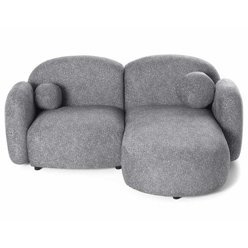 Velris - Canapé D'angle Droit 3 Places En Tissu Moucheté