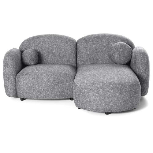 Velris - Canapé D'angle Droit 3 Places En Tissu Moucheté