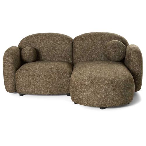 Velris - Canapé D'angle Droit 3 Places En Tissu Moucheté