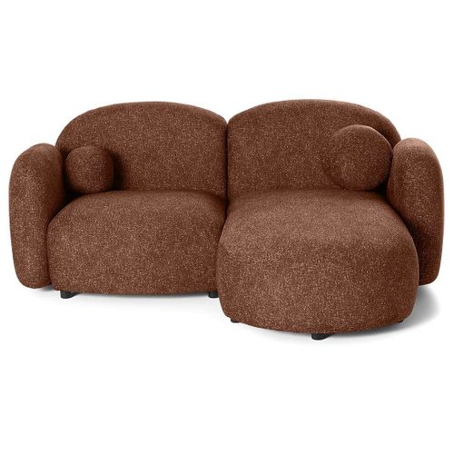 Velris - Canapé D'angle Droit 3 Places En Tissu Moucheté