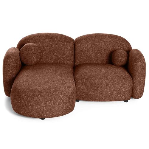 Velris - Canapé D'angle Gauche 3 Places En Tissu Moucheté