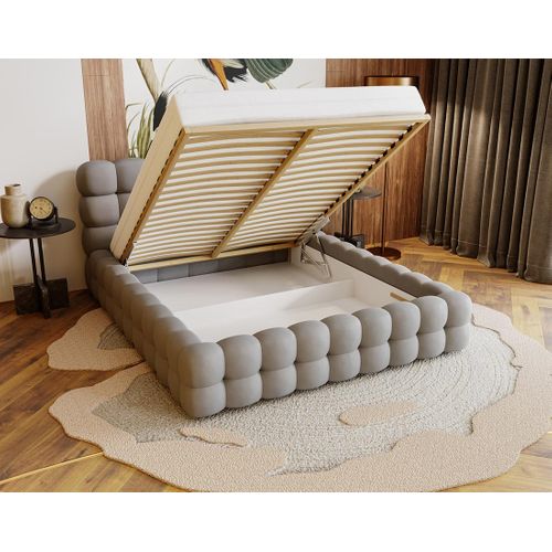 Darling - Lit Coffre - 160x200 Cm - Sommier Inclus - En Velours