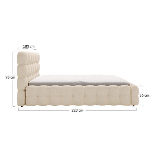 Darling - Lit Coffre - 160x200 Cm - Sommier Inclus - En Velours
