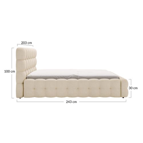 Darling - Lit Coffre - 180x200 Cm - Sommier Inclus - En Velours