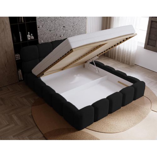 Mariposa - Lit Coffre - 160x200 Cm - Sommier Inclus - En Velours