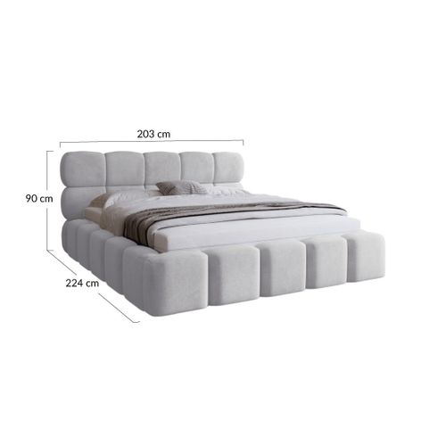 Mariposa - Lit Coffre - 180x200 Cm - Sommier Inclus - En Velours