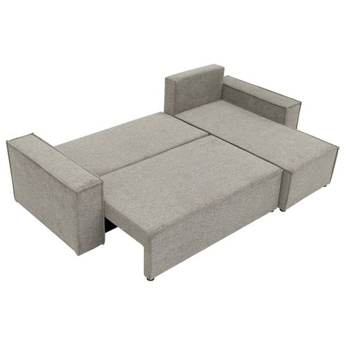 Cezanne - Canapé D'angle Réversible 4 Places Convertible Avec Coffre En Tissu Texturé