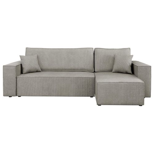 Cezanne - Canapé D'angle Réversible 4 Places Convertible Avec Coffre En Tissu Texturé