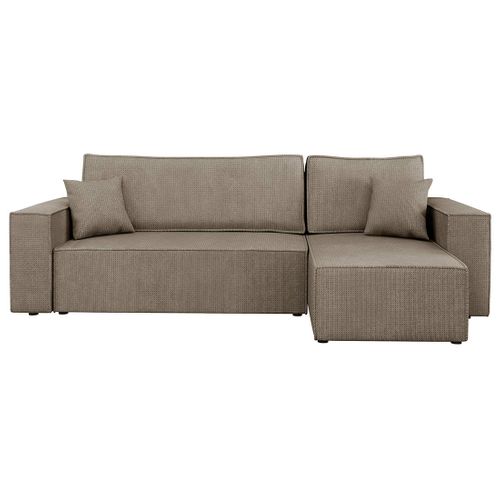 Cezanne - Canapé D'angle Réversible 4 Places Convertible Avec Coffre En Tissu Texturé