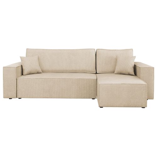 Cezanne - Canapé D'angle Réversible 4 Places Convertible Avec Coffre En Tissu Texturé