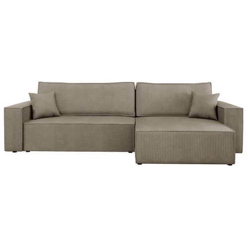 Cezanne - Canapé D'angle Réversible 5 Places Convertible Avec Coffre En Tissu Texturé