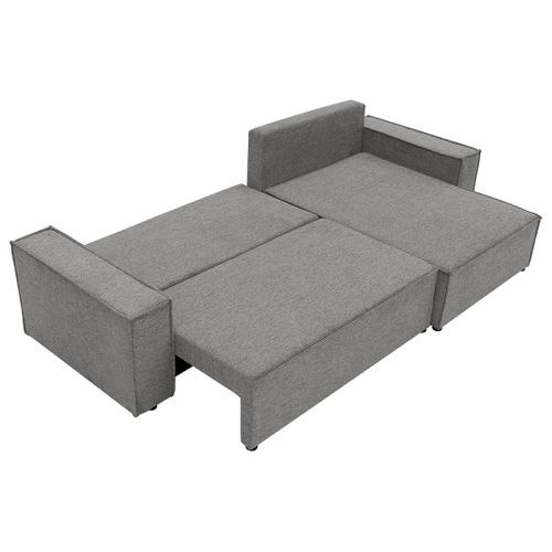 Cezanne - Canapé D'angle Réversible 5 Places Convertible Avec Coffre En Tissu Texturé