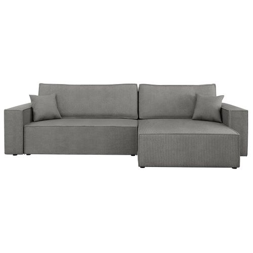 Cezanne - Canapé D'angle Réversible 5 Places Convertible Avec Coffre En Tissu Texturé