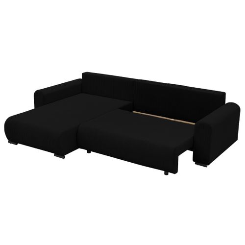 Rosalie - Canapé D'angle Réversible 4 Places Convertible Avec Coffre En Velours Côtelé