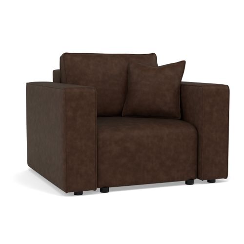 Topaze - Fauteuil En Simili Marron
