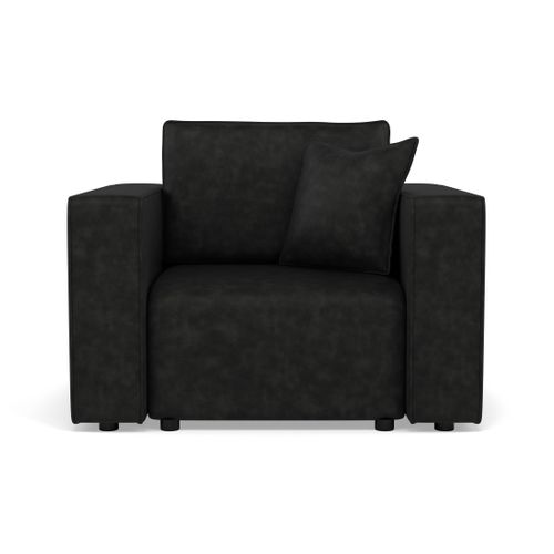 Topaze - Fauteuil En Simili Noir