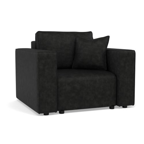 Topaze - Fauteuil En Simili Noir