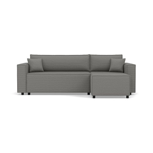 Jonas - Canapé D'angle Réversible 4 Places Convertible Avec Coffre En Tissu Texturé