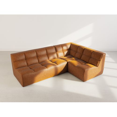 Alya - Canapé Modulable D'angle Réversible 4 Places En Simili