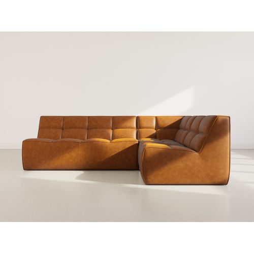 Alya - Canapé Modulable D'angle Réversible 4 Places En Simili