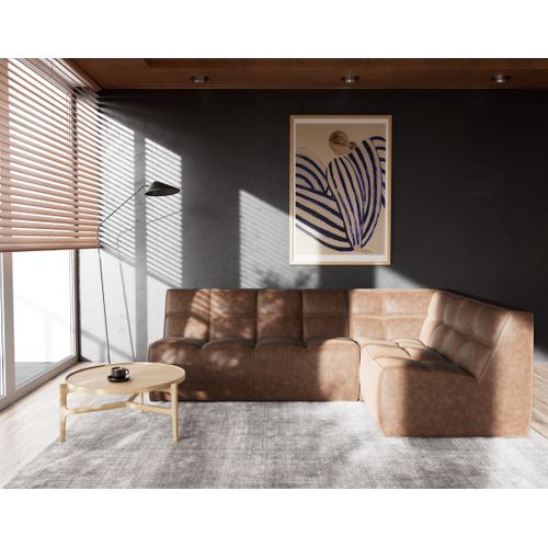 Alya - Canapé Modulable D'angle Réversible 4 Places En Simili