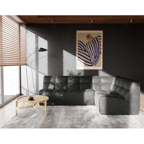 Alya - Canapé Modulable D'angle Réversible 4 Places En Simili