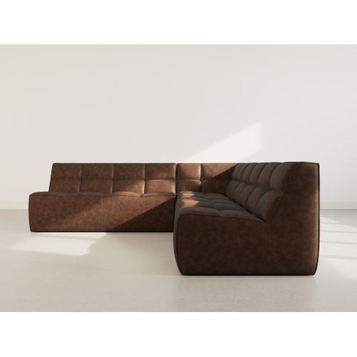 Alya - Canapé Modulable D'angle Réversible 5 Places En Simili