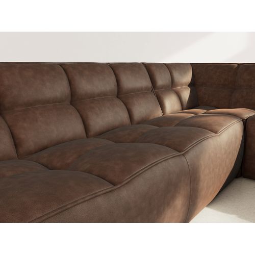 Alya - Canapé Modulable D'angle Réversible 5 Places En Simili