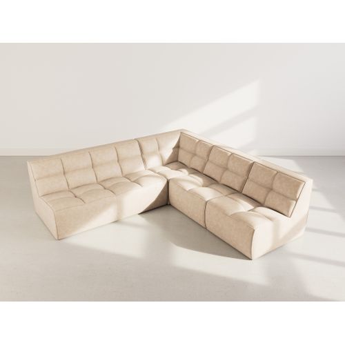 Alya - Canapé Modulable D'angle Réversible 5 Places En Simili