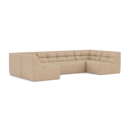 Alya - Canapé Modulable Panoramique 7 Places En Simili