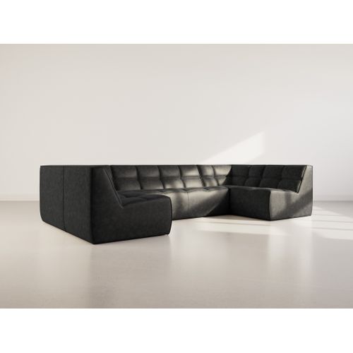 Alya - Canapé Modulable Panoramique 7 Places En Simili