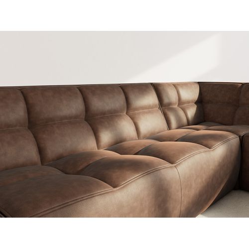 Alya - Canapé Modulable Panoramique 7 Places En Simili