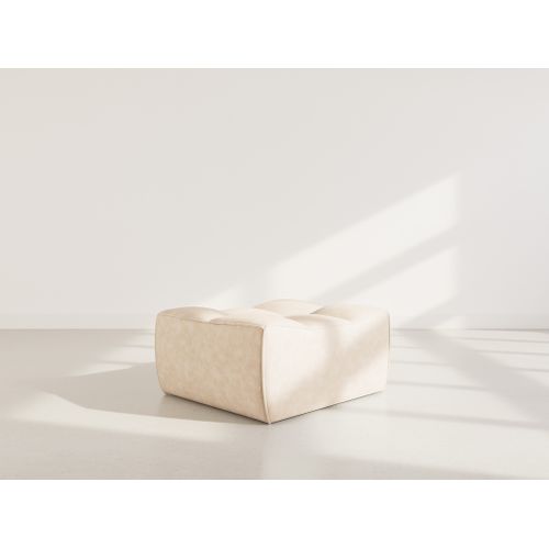 Alya - Pouf En Simili Beige