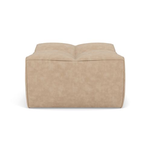 Alya - Pouf En Simili Beige