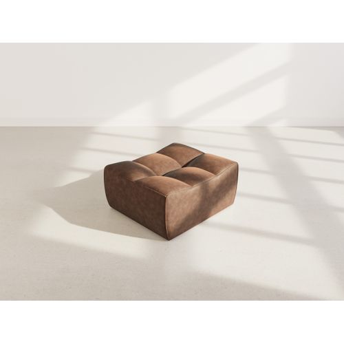Alya - Pouf En Simili Marron