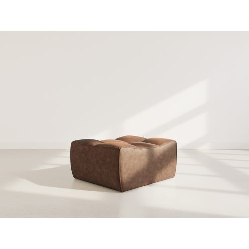 Alya - Pouf En Simili Marron